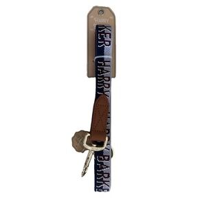 Harry Barker Blue Pieced Duo Color Dog Leash 6' Long 1" wide NEW PB-5